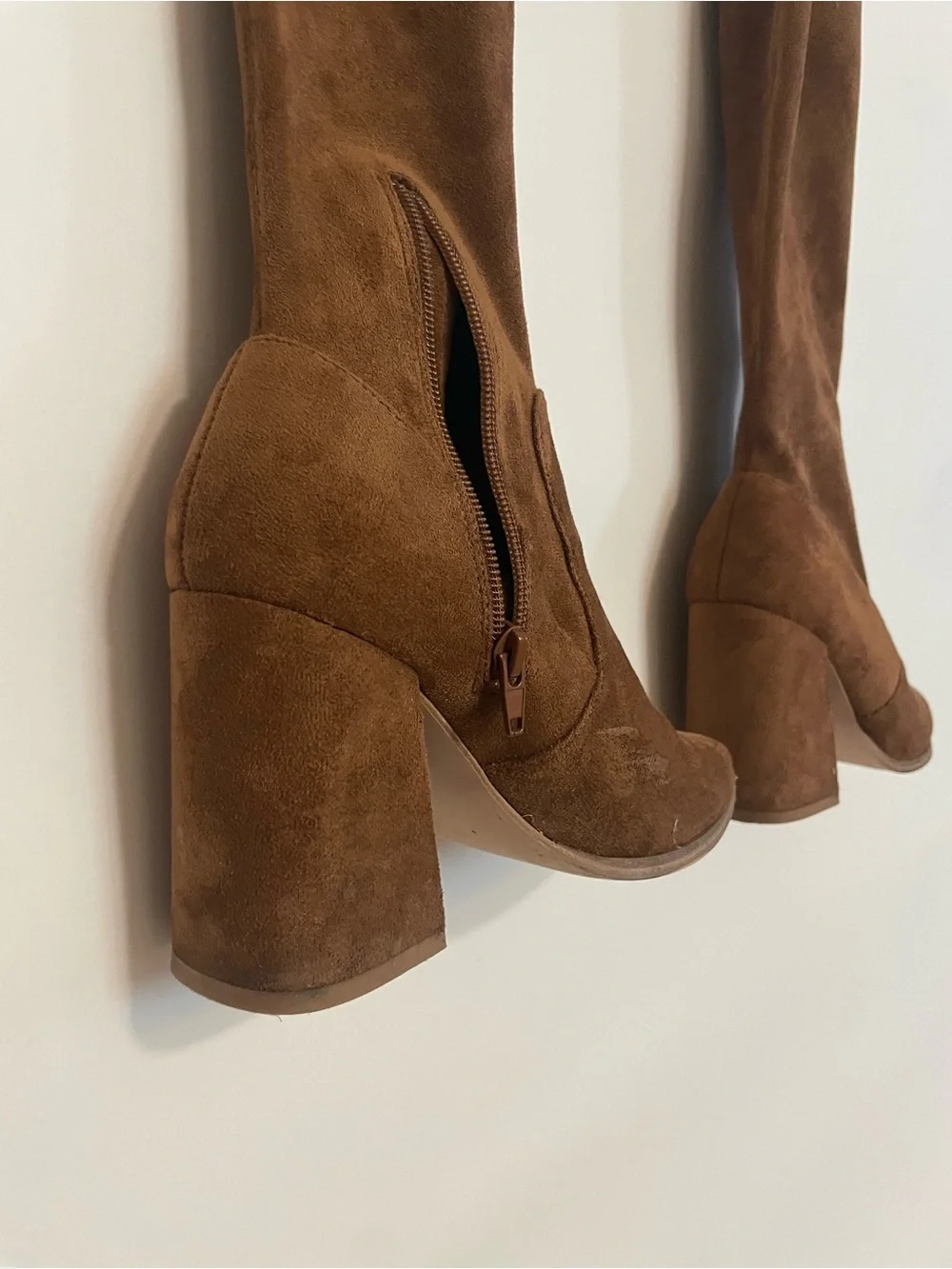 Steve Madden Brown Suede Over-the-Knee Block Heel Boots size 5